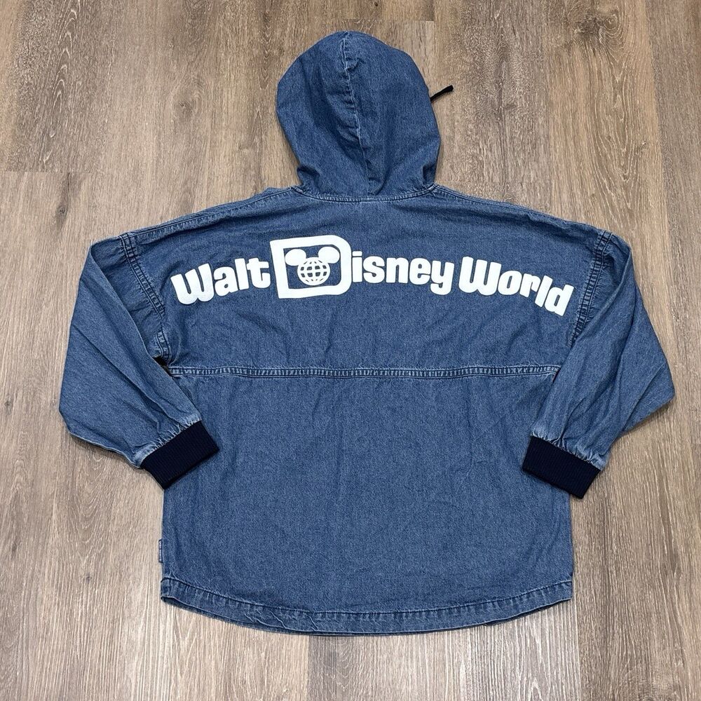 Walt Disney World Spirit Jersey Size Small Denim Hoodie Pullover